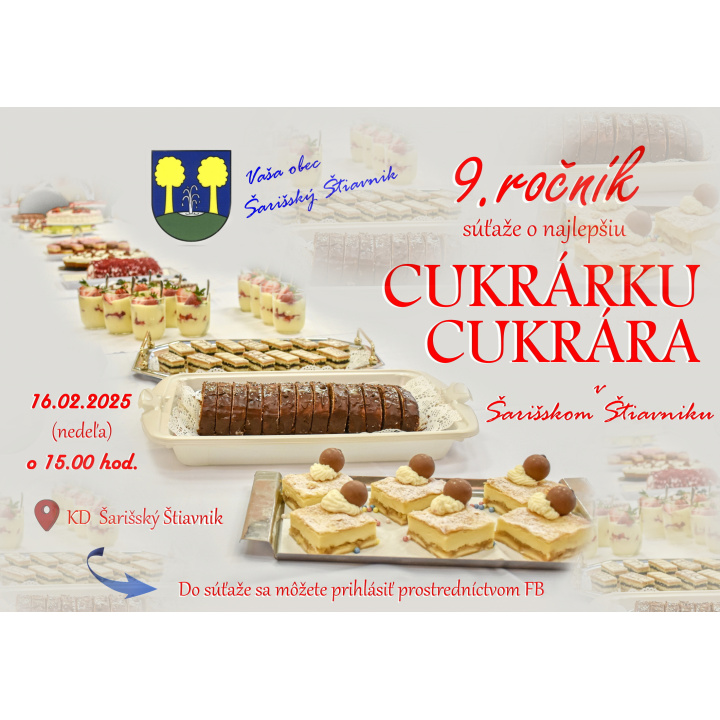 9. ročník súťaže o najlepšiu CUKRÁRKU / CUKRÁRA v Šarišskom Štiavniku
