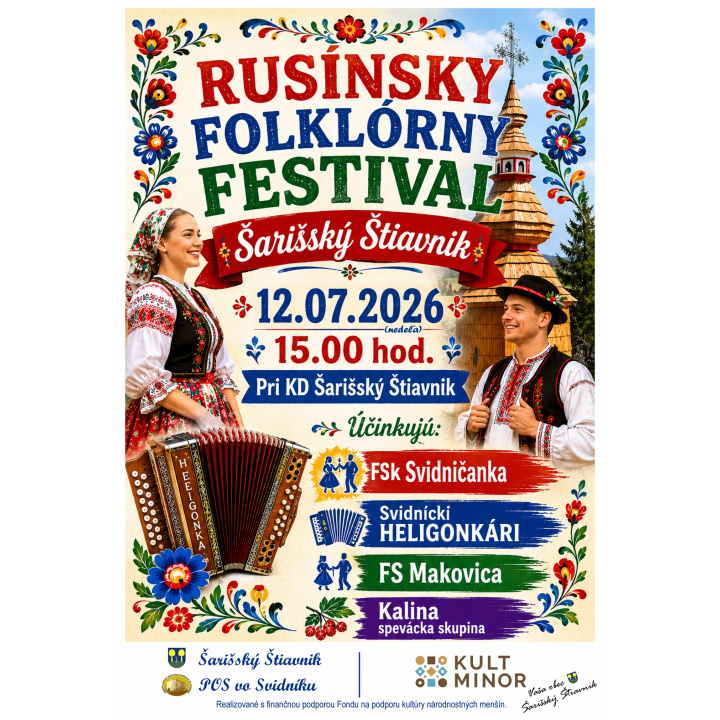 Rusínsky folklórny festival Šarišský Štiavnik (12.07.2026)